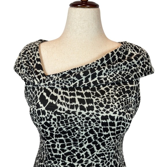 Evan-Picone Sheath Dress Size 10 Animal Print Stretch Career Office Cocktail - Picture 2 of 9